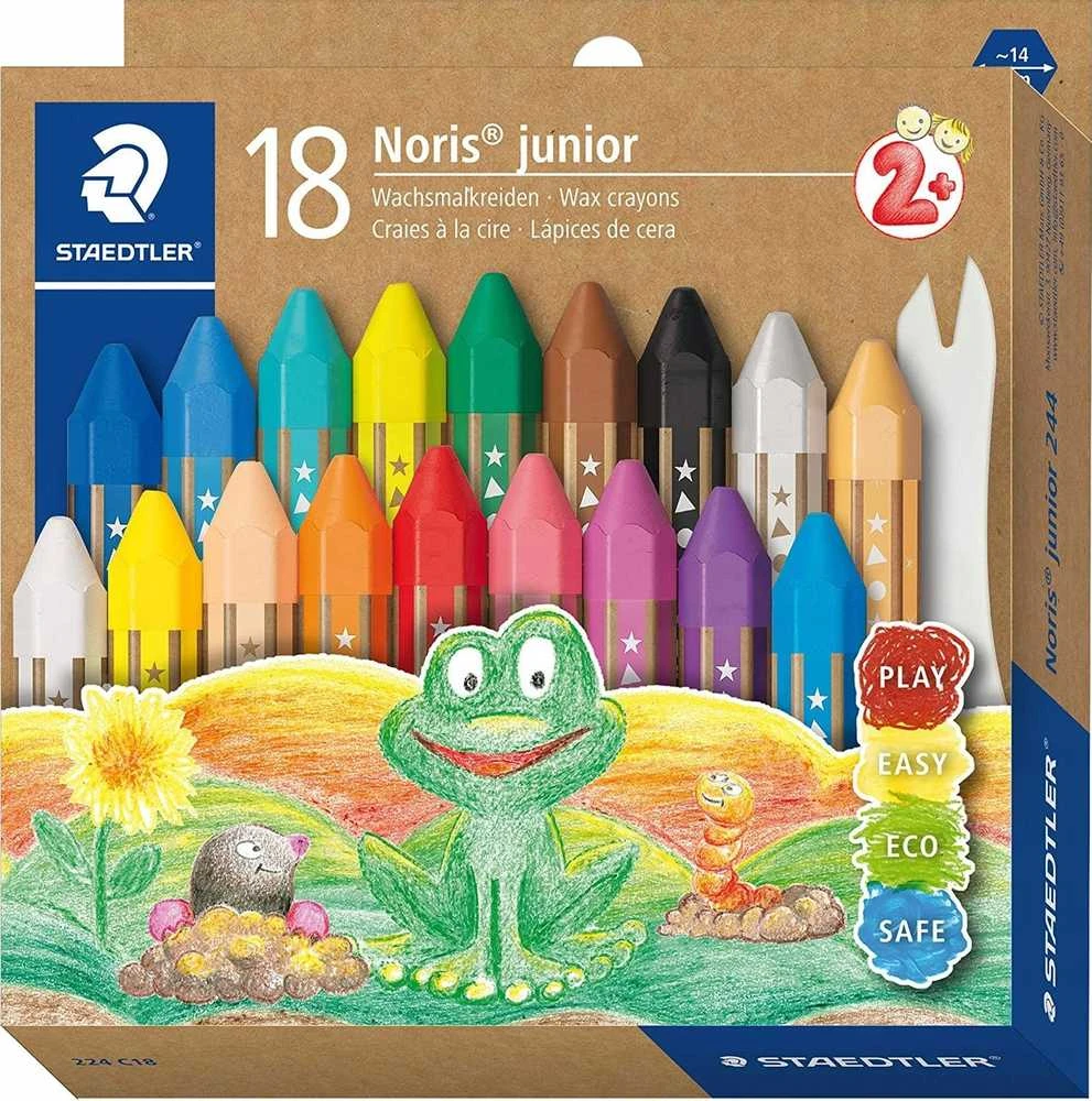 Staedtler STAEDTLER vaškinės kreidelės Noris junior komplektas 18 vnt mažmeninė prekyba