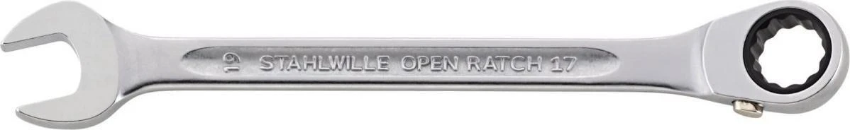 Kombinuotas raktas su terkšle Stahlwille 41171919; 19 mm