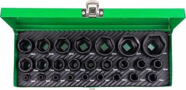 Stahlwille ROCKFORCE NASADKI UDAROWE kpl. 25el.1/2'' 1/4'' 6-KĄT. (4-32mm)