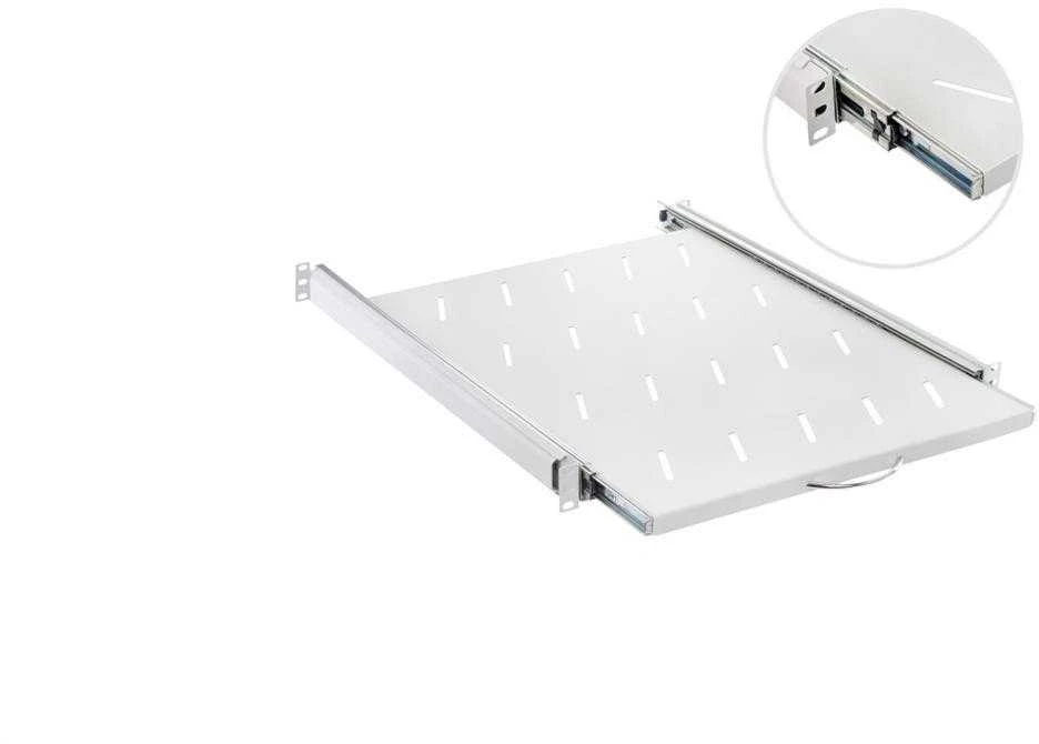 Stalflex LEXI-Net 19" stumdoma lentyna su perforacija 1U/550mm, pilka