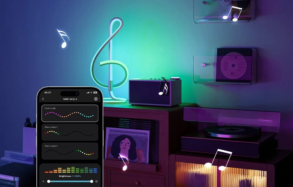 Stalinė lempa Activejet Lampa biurkowa LEPRO TB2 Rgb