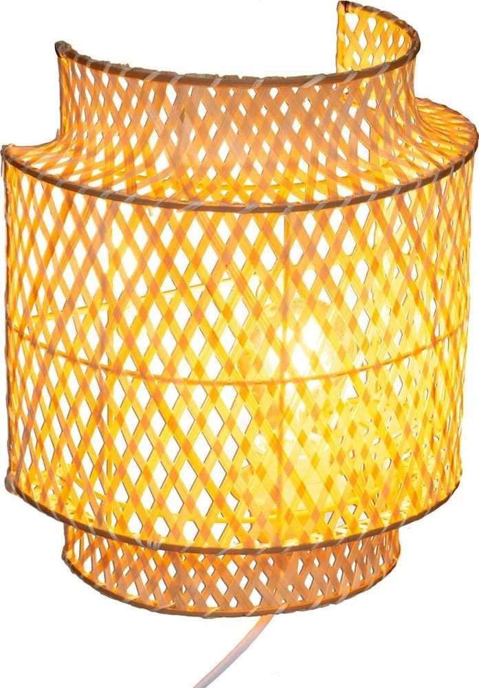 Atmosphera Lamp Stalinis šviestuvas BOHO LIBY, bambuko gaubtas, 28 cm