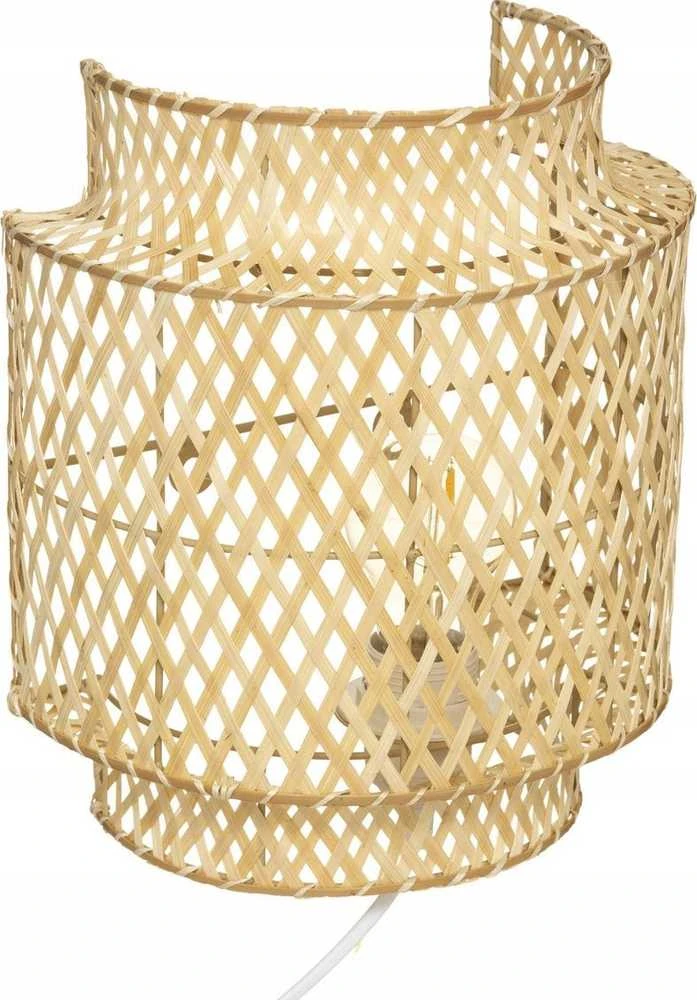 Atmosphera Lamp Stalinis šviestuvas BOHO LIBY, bambuko gaubtas, 28 cm