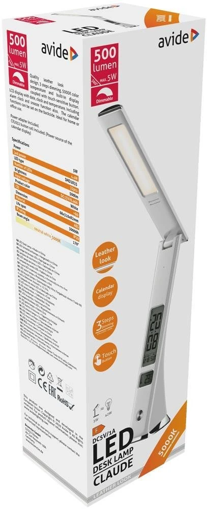 Carruzzo Avide ABLDL-BLC-5W-WH stalinė lempa LED F Balta