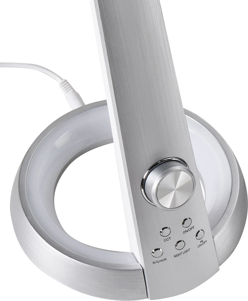 Beliani LED stalinė lempa CANOPUS su USB jungtimi, sidabrinė