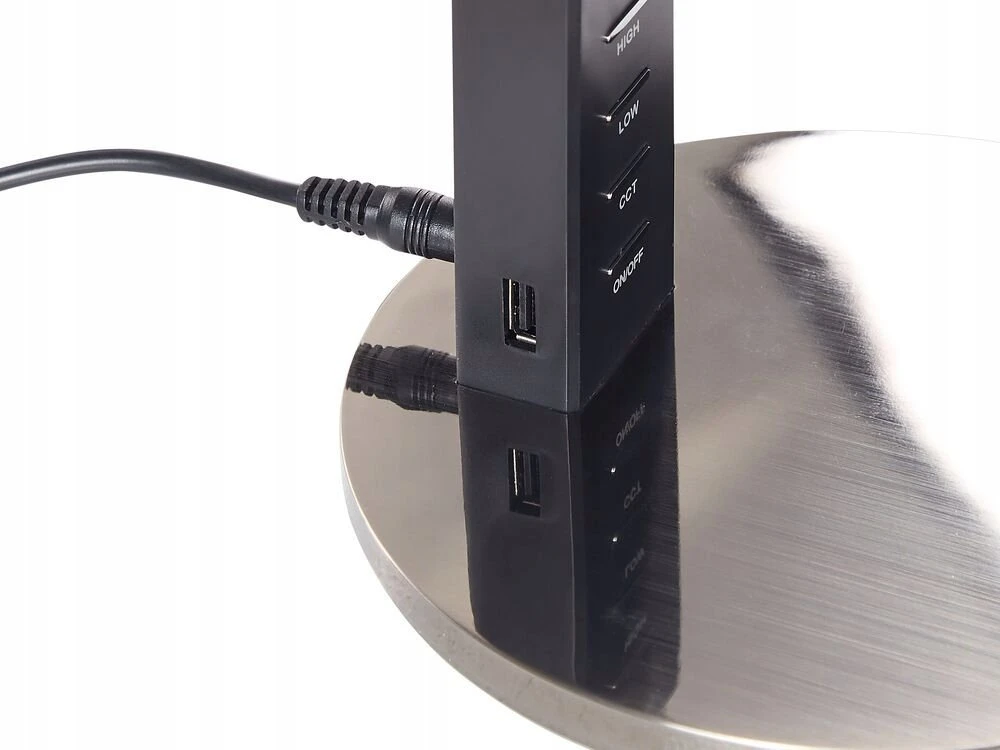 Beliani LED stalinė lempa CHAMAELEON su USB jungtimi, metalinė, žalvario spalvos