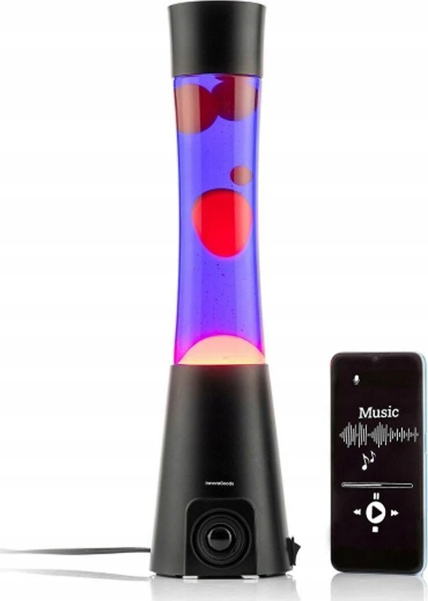 Stalinė lempa InnovaGoods InnovaGoods LAMPA LAVA Z GŁOŚNIKIEM Maglamp Juodas