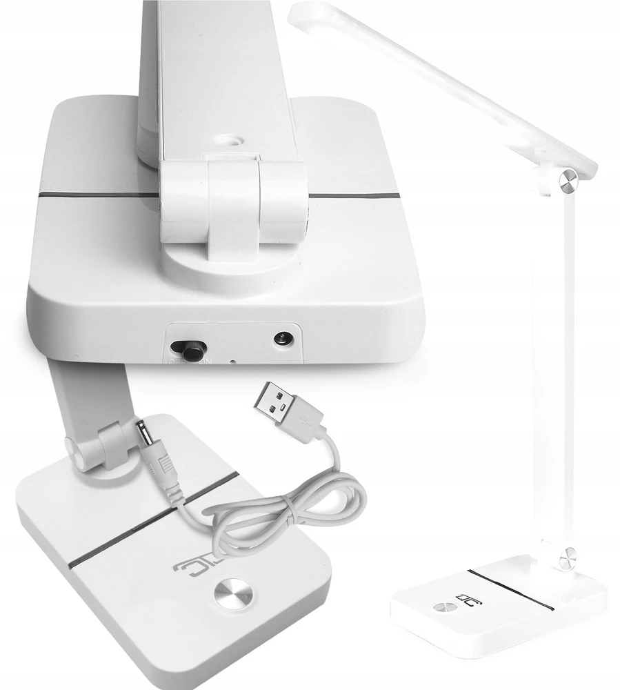 Lamex LED desk Lamp 3W, 3000/4500/6000K, adjustable, 1200mAh, baltas, LTC