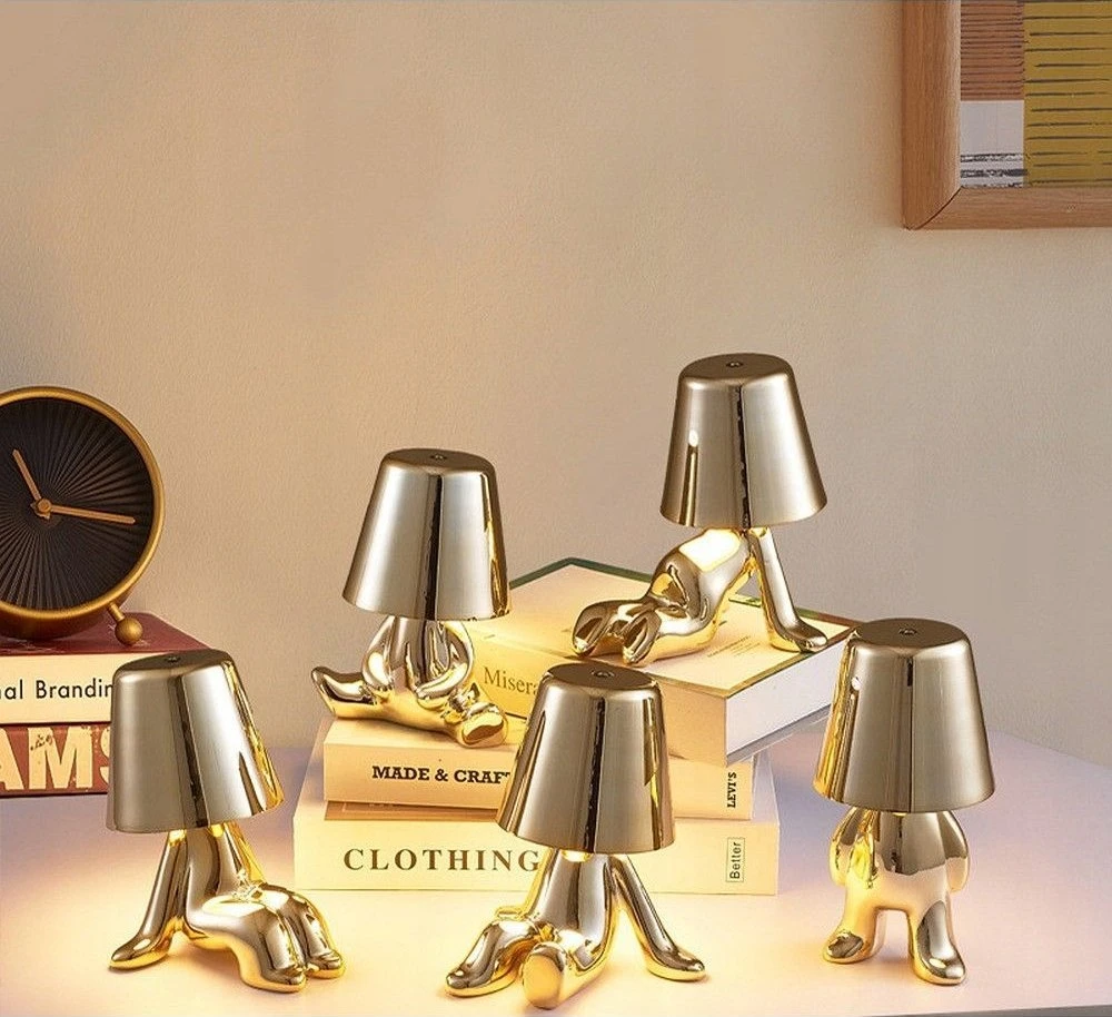 Oem Stalinis šviestuvas prie lovos GOLD MAN Art Deco stovimas (8 versija) MLTL