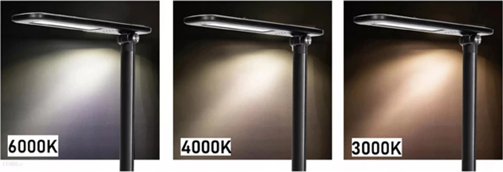 Orno ISIYO LED 7W Stalinė lempa su indukciniu įkrovikliu ir USB, 390lm, 3000-4000-6000K, spalvos temperatūros keitimas ir pritemdymas, juoda