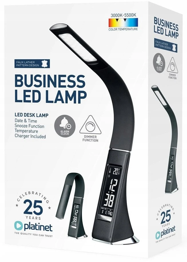Platinet stalinė lempa LED (9W 480LM) juoda