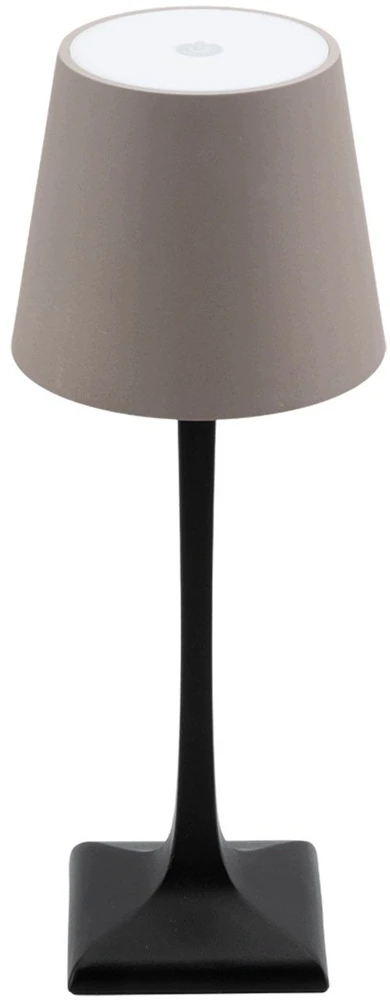 Lampa stołowa Quant Securit® LED lampka biurkowa MILANO bezprzewodowa i ładowalna juoda/szaro-ruda