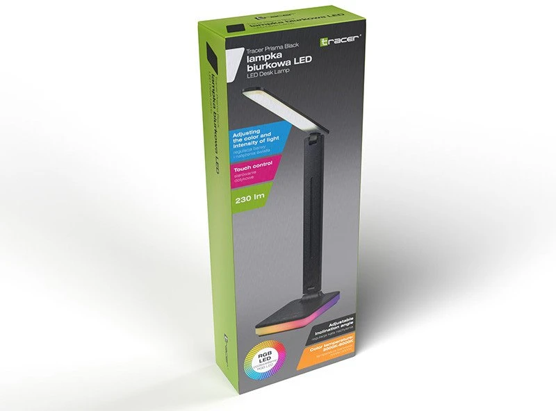Lampka TRACER PRISMA juoda LED stalinė lempa