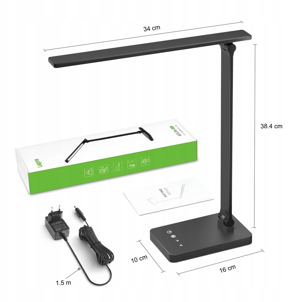 Lepro 310004 Desk Lamp (Juodas)