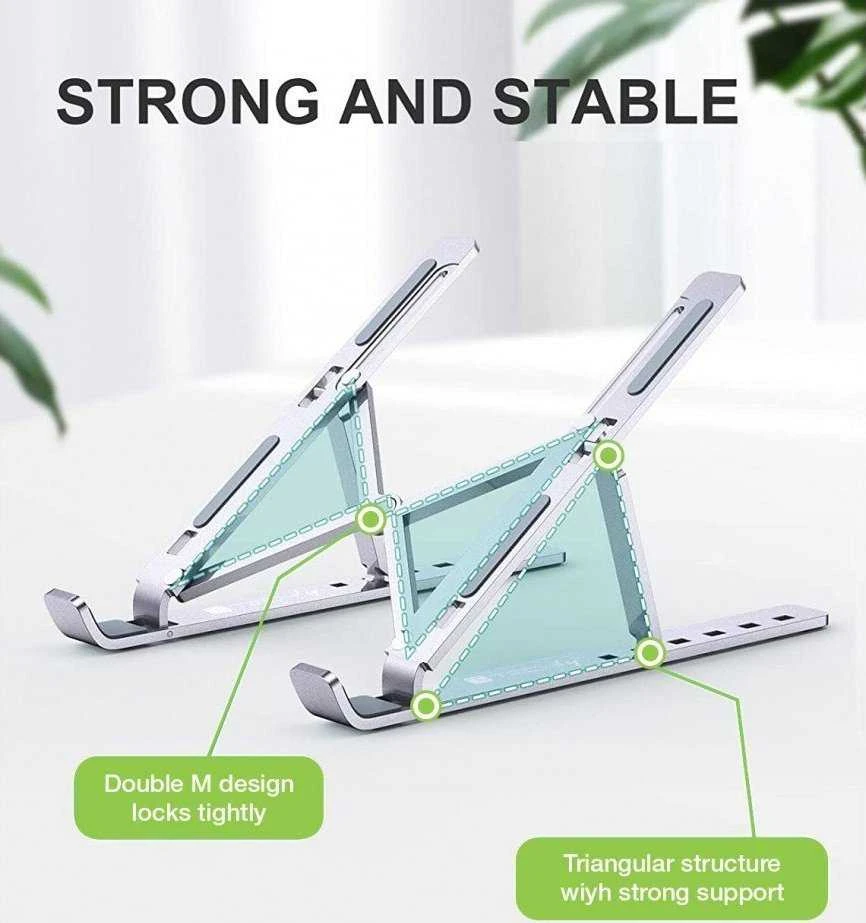 TECHLY Foldable Aluminum Stand for Notebook Planšetė and Išmanusis telefonas from 10inch to 16inch