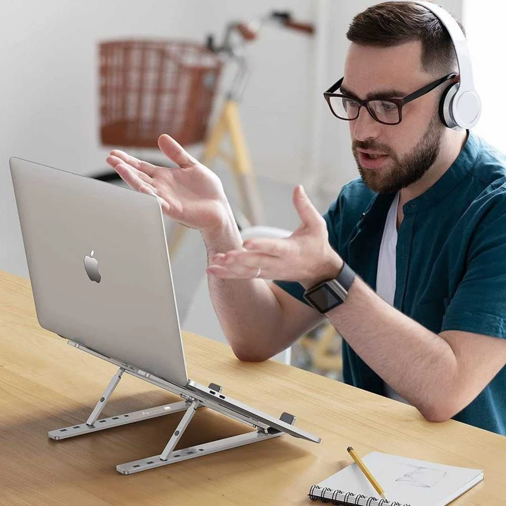 TECHLY Foldable Aluminum Stand for Notebook Planšetė and Išmanusis telefonas from 10inch to 16inch