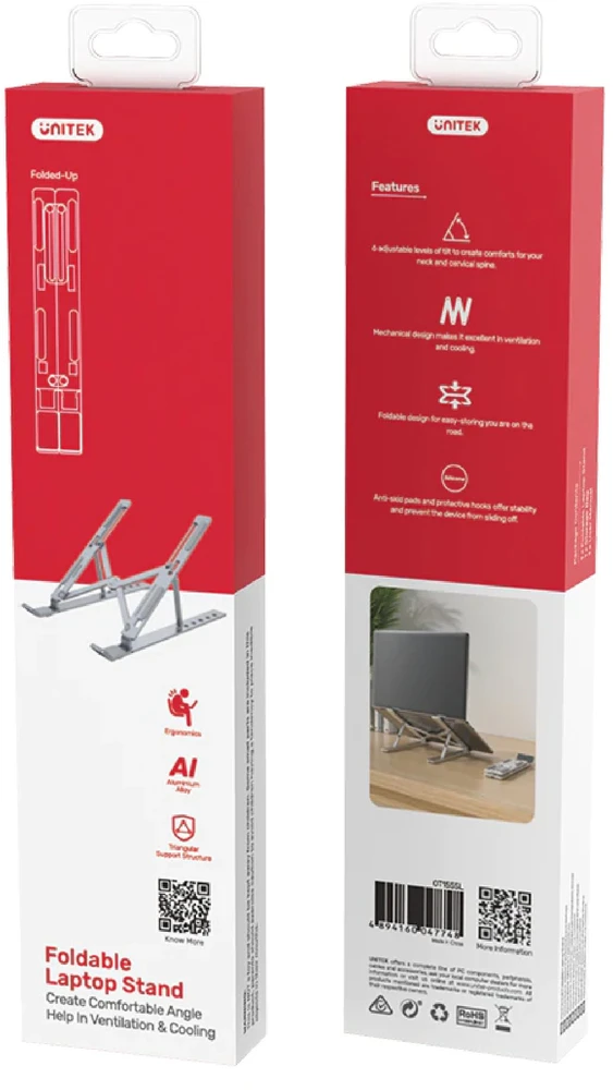 UNITEK OT155SL laptop stand Sidabrinis