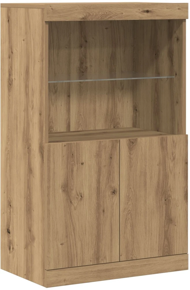 LED Bufetas Ruda 60 x 37 x 100 cm Apdirbta mediena