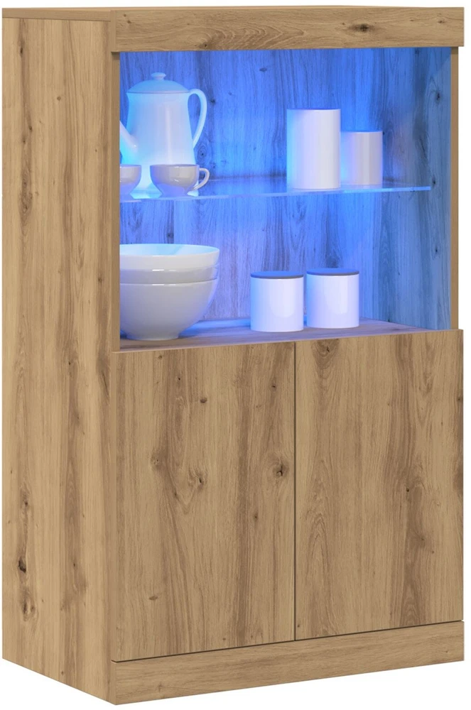 LED Bufetas Ruda 60 x 37 x 100 cm Apdirbta mediena