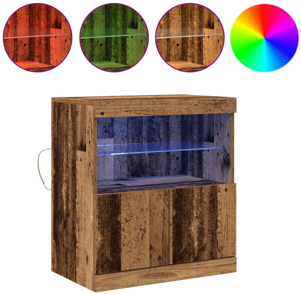 LED Bufetas Ruda 60,5 x 37 x 67 cm Apdirbta mediena