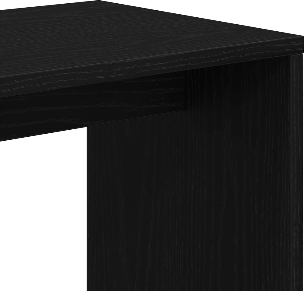 Suklijuotas stalas 3 vnt. Juodas ąžuolas 55 x 30 x 50 cm