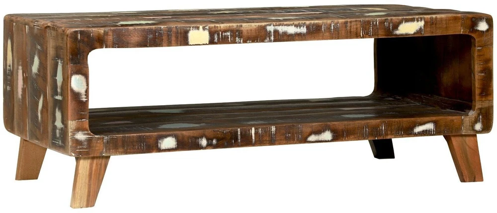 Kavos staliukas 90 x 50 x 35 cm Kietas atkurtas medis