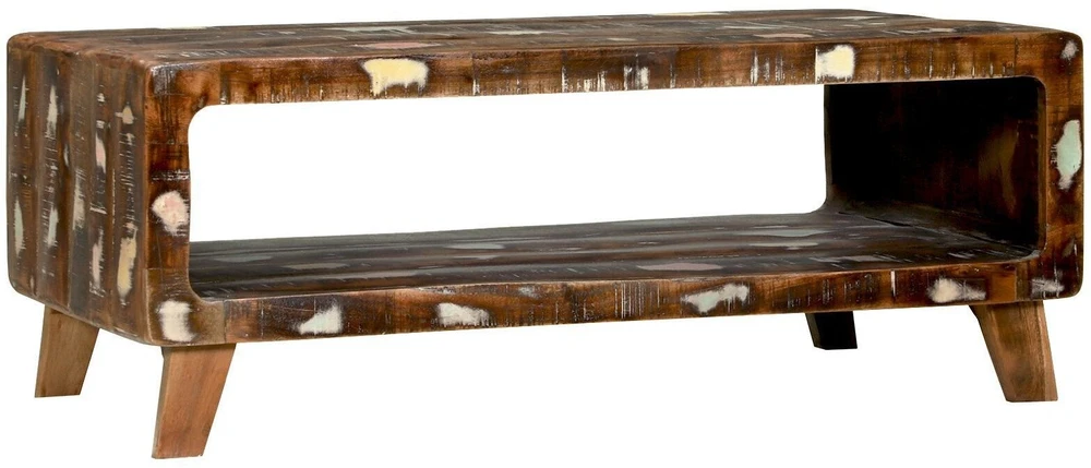 Kavos staliukas 90 x 50 x 35 cm Kietas atkurtas medis