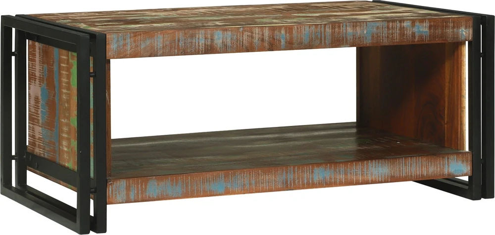 Kavos staliukas 90 x 50 x 38 cm Kietas atkurtas medis