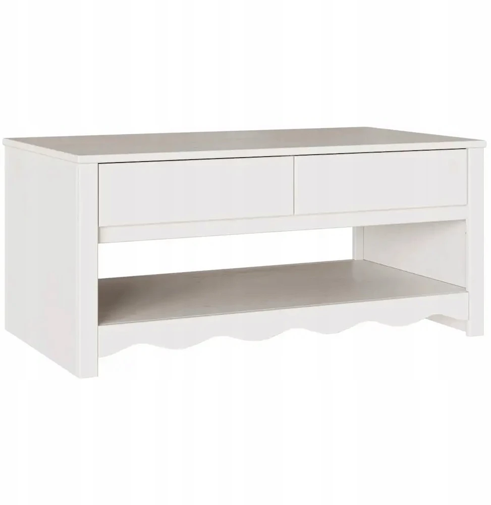 Kavos staliukas su stalčių Drammen Balta 99 x 55 x 45 cm