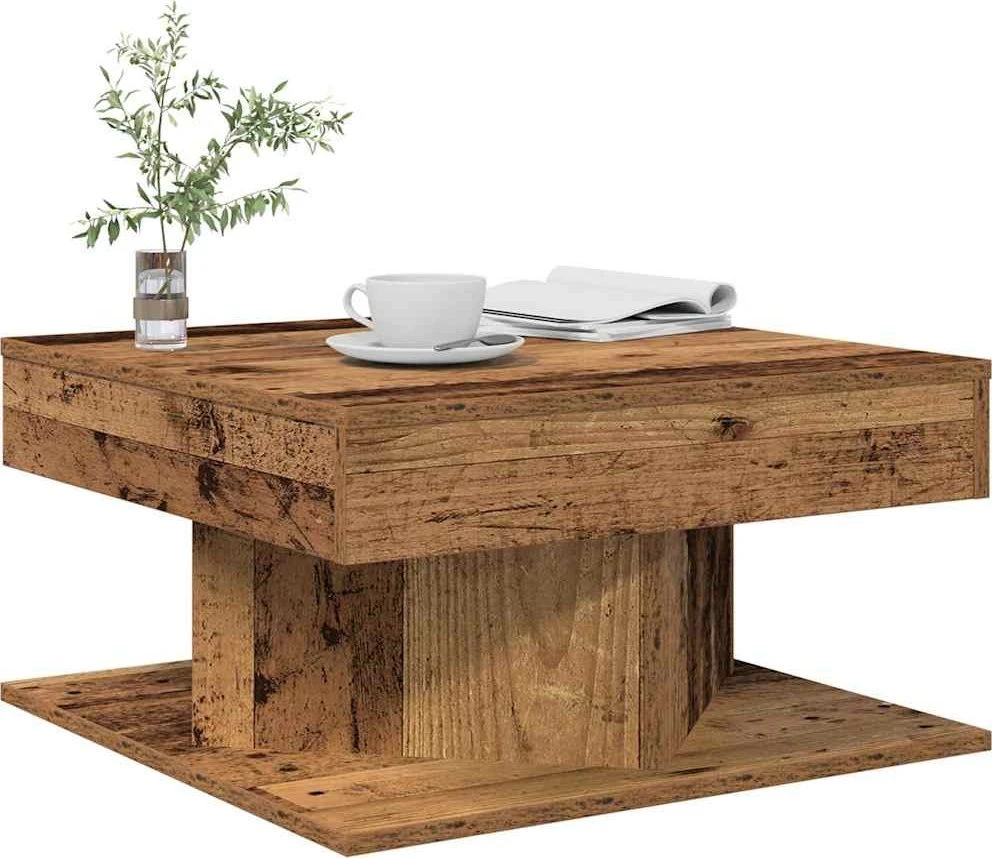 Kavos staliukas Old Wood 55x55x30 cm Inžinierinė mediena