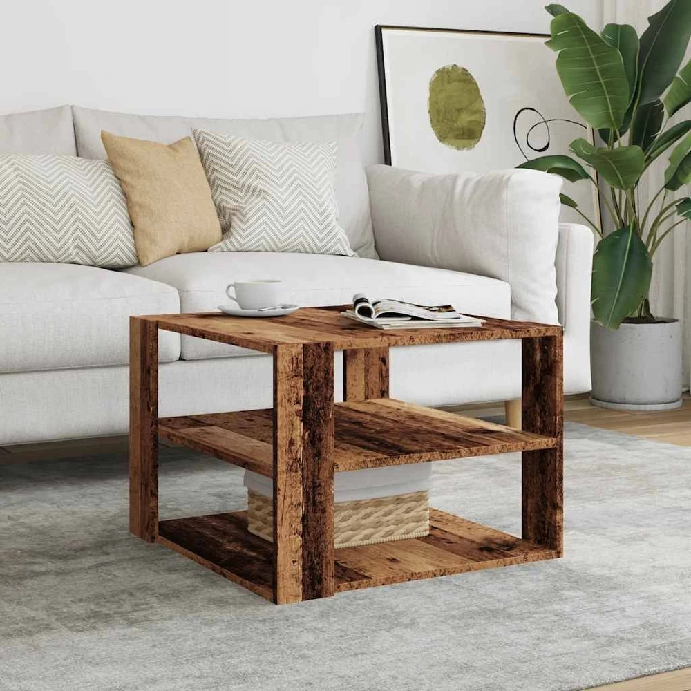 kavos staliukas Old Wood 58x58x40 cm Engineered Wood