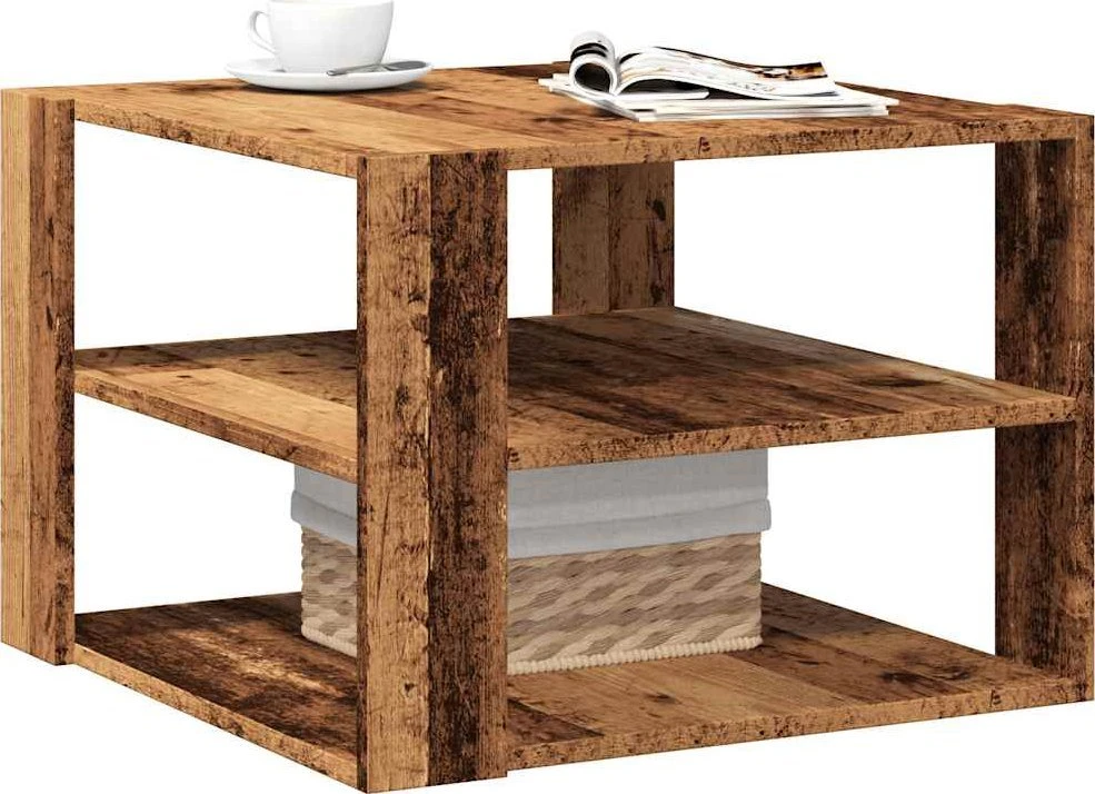 kavos staliukas Old Wood 58x58x40 cm Engineered Wood