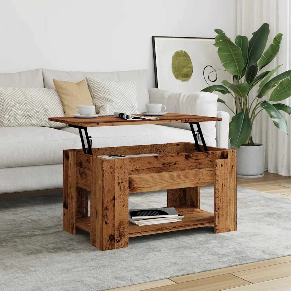 kavos staliukas Old Wood 79x49x41 cm Engineered Wood