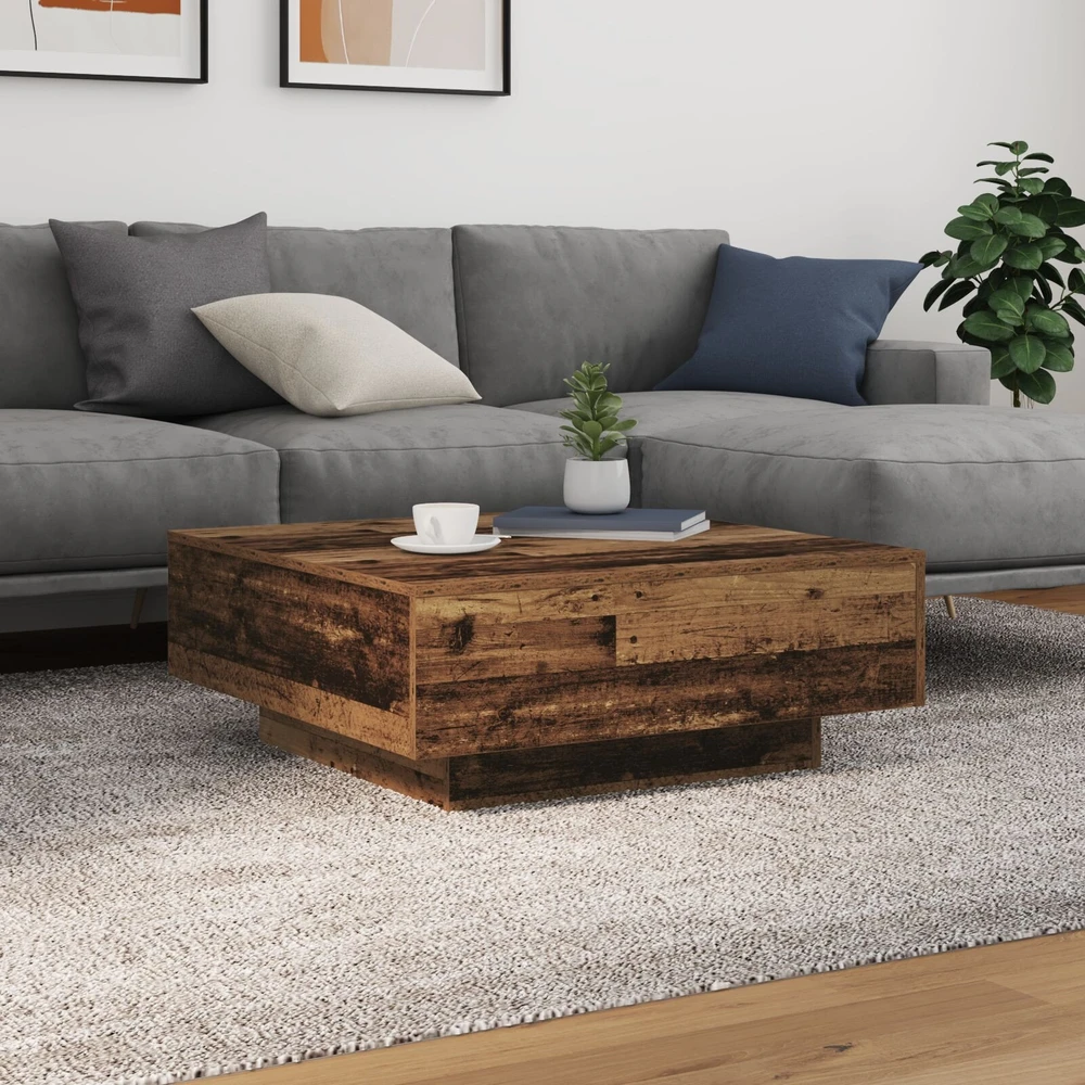 Sena mediena ir mėlyna 80 x 80 x 31 cm Apdirbta mediena