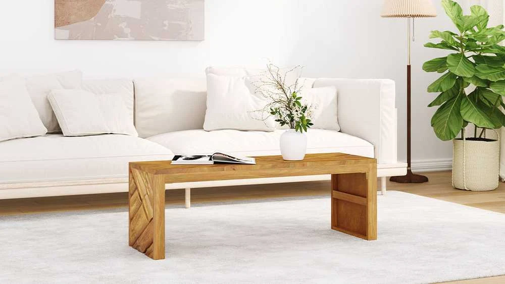 Žurnalinis staliukas Ruda 60 x 35 x 46 cm Kietas mango medis