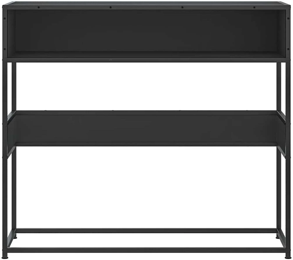 konsolinis stalas juodas 90x35x80 cm inžinierinis medis