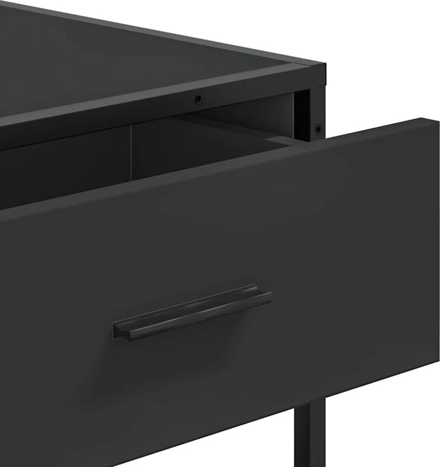 konsolinis stalas juodas 90x35x80 cm inžinierinis medis