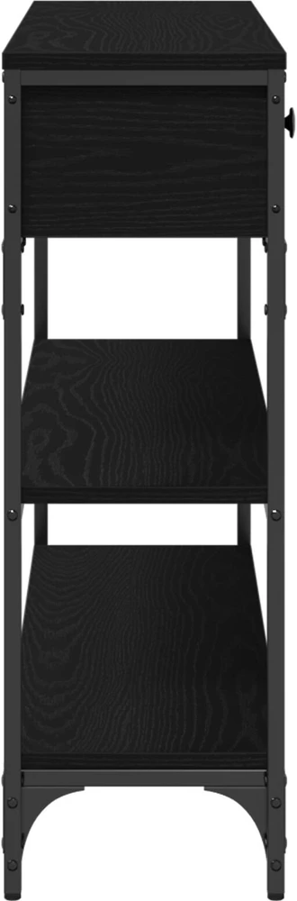 Konsolinis stalas Juodas ąžuolas 100 x 25 x 75 cm