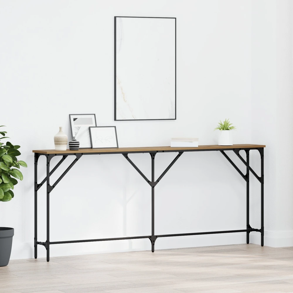 Konsolinis stalas artisano ąžuolo 180 x 23 x 75 cm
