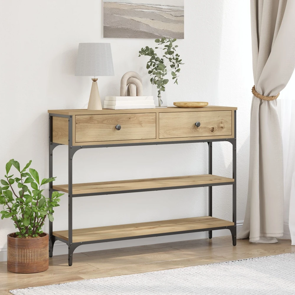 Konsolinis stalas Amatininkų ąžuolas 100 x 25 x 75 cm
