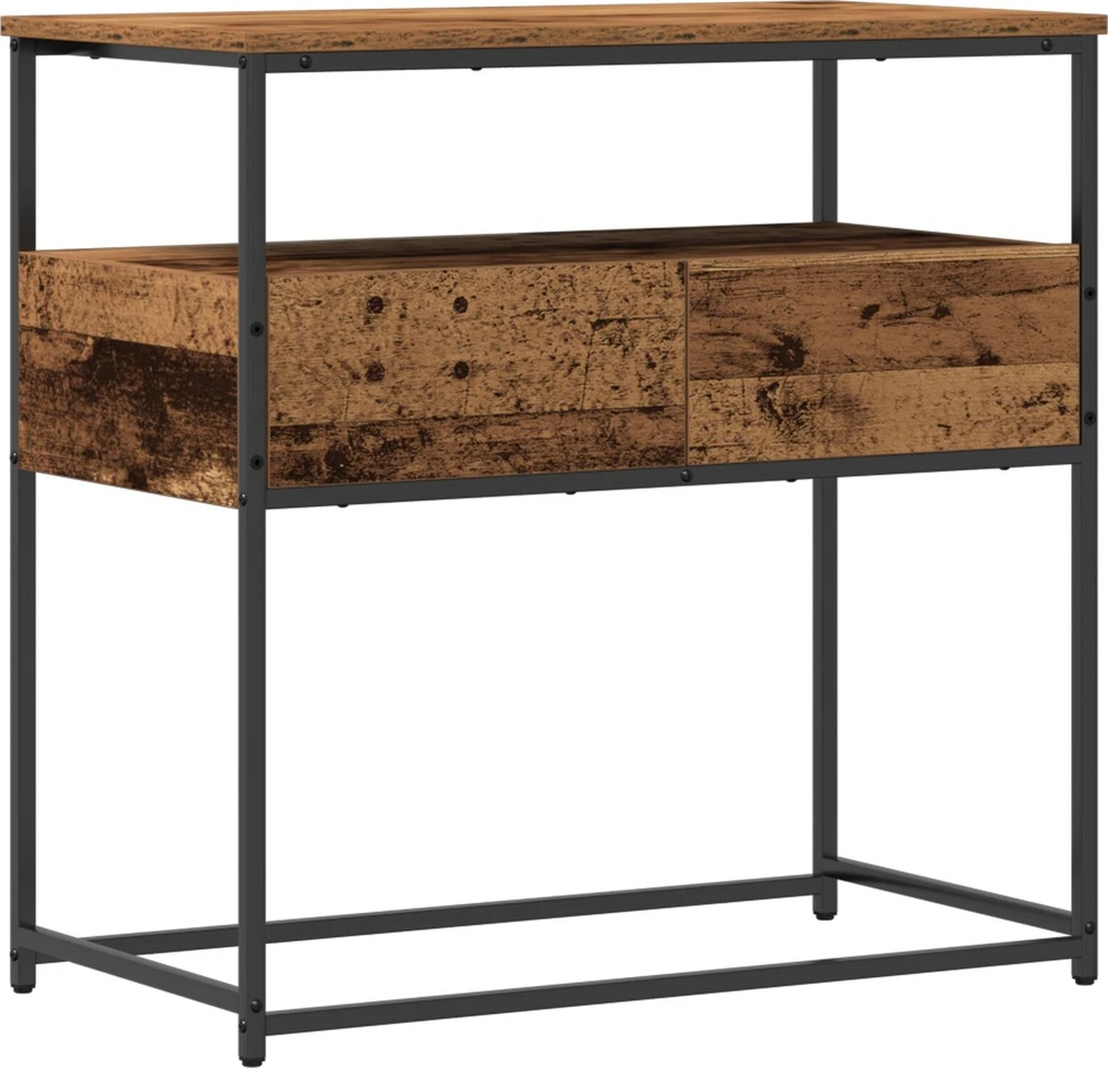 Konsolinis stalas su stalčių Senovinis medis 75 x 40 x 75 cm