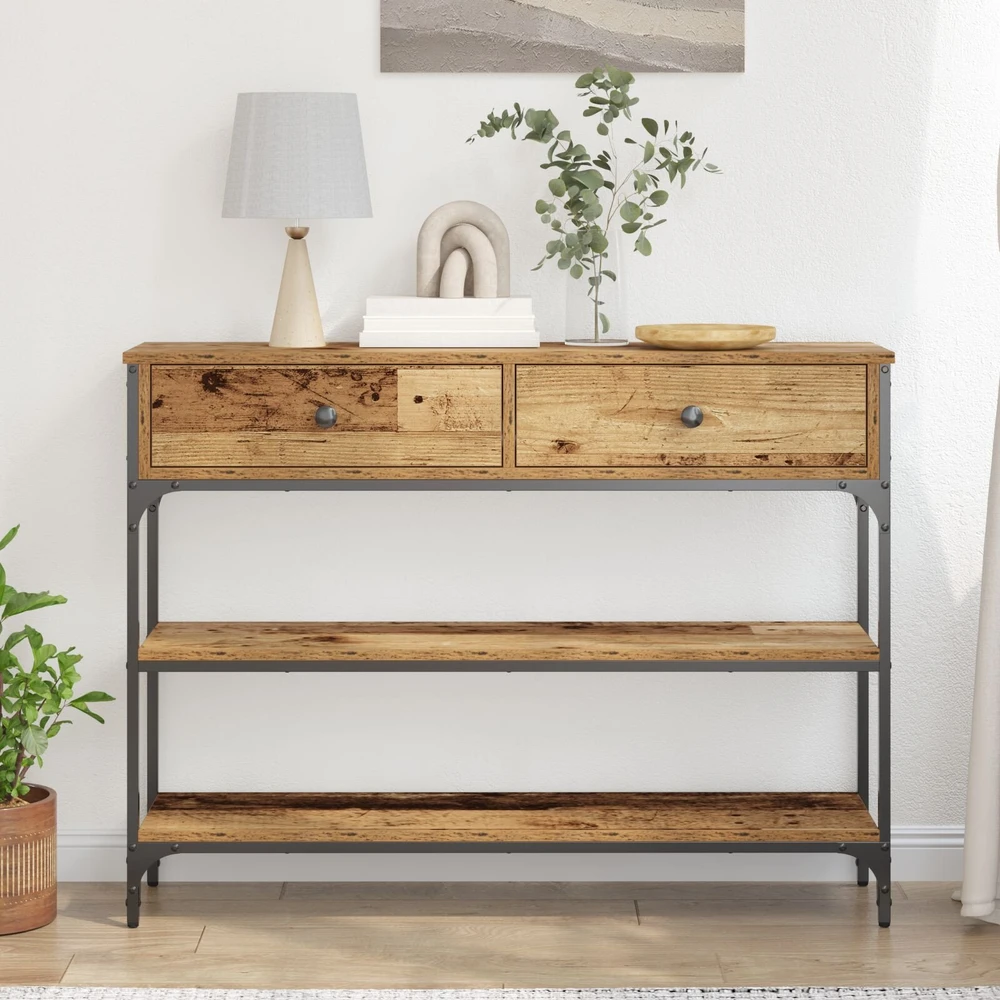 Konsolinis stalas Senas medis 100 x 25 x 75 cm Apdirbta mediena