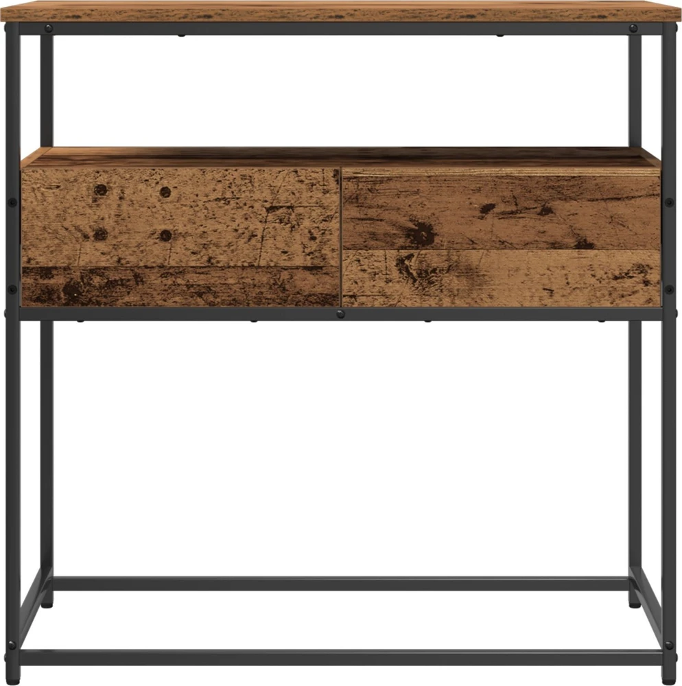 Konsolinis stalas su stalčių Senovinis medis 75 x 40 x 75 cm