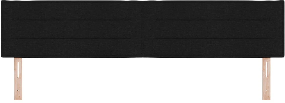 LED galvūgalis su LED juostelėmis Juodas 200 cm audinys