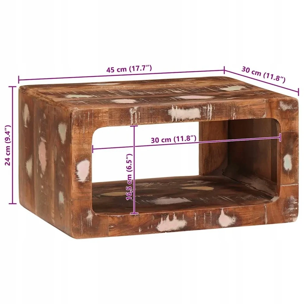 Naktinis staliukas 2 vnt. Ruda 45 x 30 x 24 cm