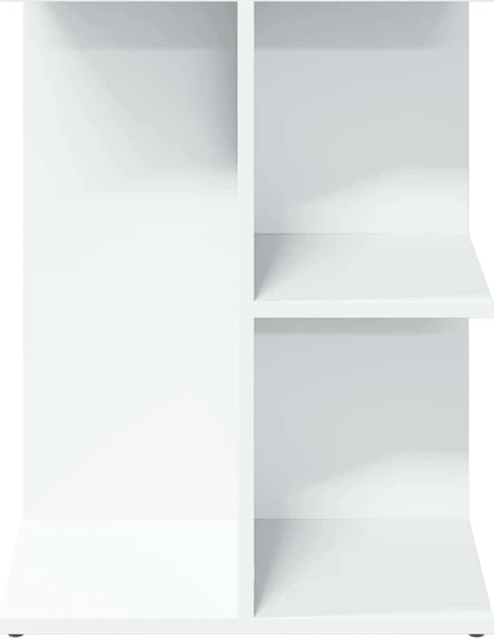 Naktinis staliukas, balta, 46,5x29x61cm, apdirbta mediena