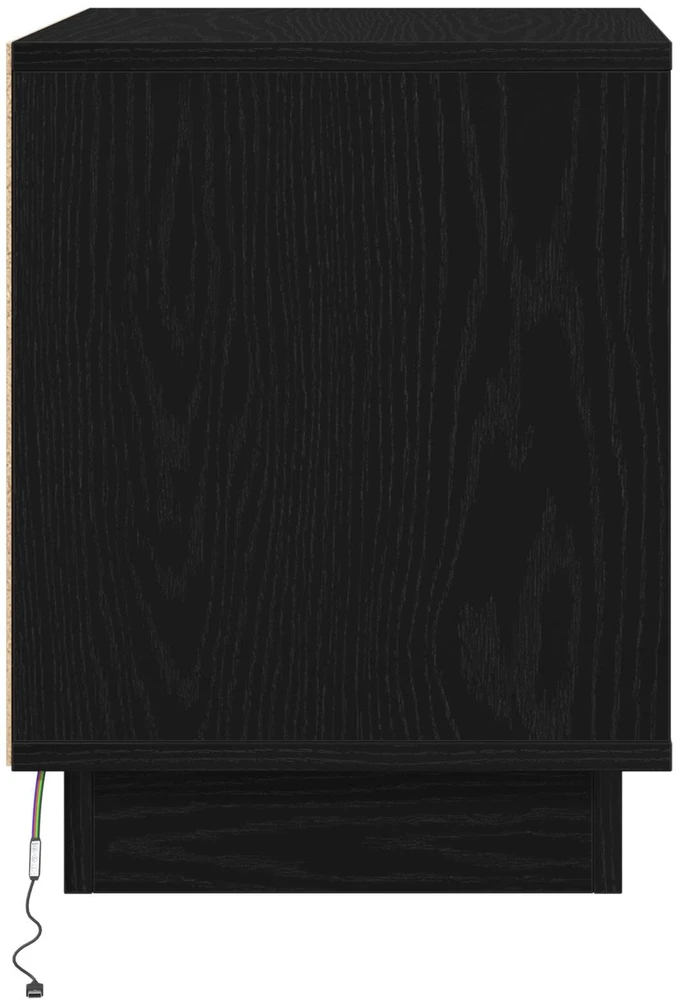 Šalia lovos spintelė Juoda 44 x 34,5 x 45 cm Apdirbta mediena