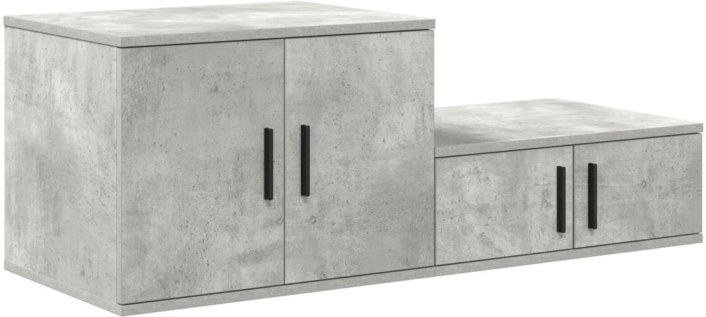 Oppbevaringsskap 2 pcs Betono pilka 127 x 41 x 40 cm