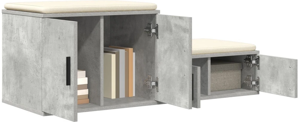 Oppbevaringsskap 2 pcs Betono pilka 127 x 41 x 40 cm