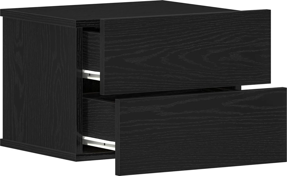 Šalia lovos spintelė 2 pcs juoda ąžuolo 40 x 30 x 30 cm